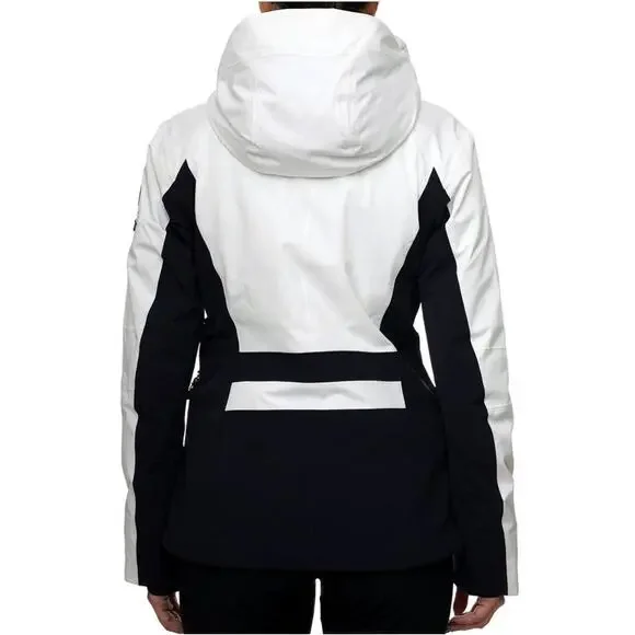 BOGNER Women's Dalya Hooded Two Tone Ski Jacket US 4 Small Off White WP NWOT - Picture 3 of 15